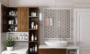 Space-Saving Wall Mounted Vanity for a Small Bathroom
